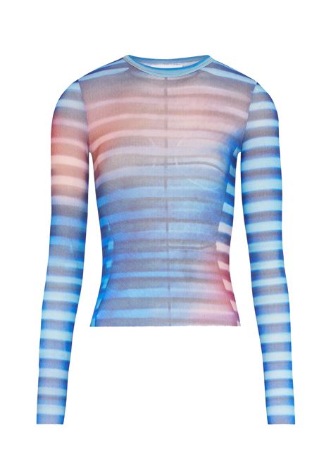 top air donna azzurro blu e pesca JEAN PAUL GAULTIER | 25/03-W-TO336-M005P565034